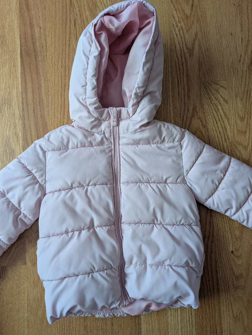 The Children's Place 3T Pastel Pink Quilted Hooded Jacket